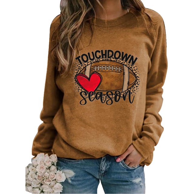 EQWLJWE Chandails de Maman de Baseball pour Femmes Raglan à Manches Longues Chandails à Enfiler Hauts Saison de Football T-shirt Graphique Décontracté Col Rond Blouse Chandails à Manches Longues pour Femmes Tendance Grande Taille Hauts d'Halloween