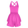 thumbnail image 3 of Mrat Combinaisons de Course pour Femmes Sans Manches une-Pièce Robes de Tennis Athlétiques Robe Courte d'Entraînement Combinaisons d'Exercice avec Shorts Intégrés S-67 Rose Vif-A m, 3 of 5