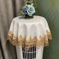 thumbnail image 1 of CHOK Lace Jacquard Tablecloth Macrame Round Doily Table Topper Decoration Cover for Home Dresser Scarf and Table Centerpiece, 1 of 2