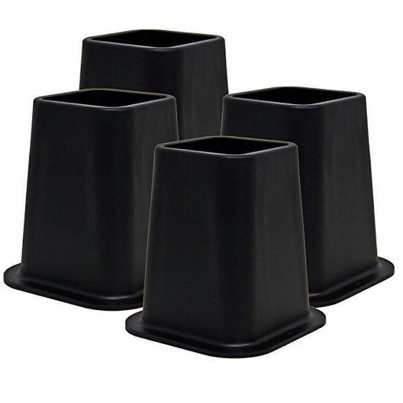 Kings Brand Furniture - Heavy Duty 6-inch Bed Risers, Furniture Riser, Great for Under Bed Storage, Set of 4