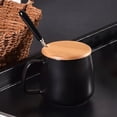 thumbnail image 1 of Fwttom Home Decor Coffee Cup Gift Couple Mug Ceramic Big Belly Cup Set with Lid Coffee Mug Originality Cup Concise Style, 1 of 6