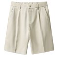 thumbnail image 2 of Birdeem Mens Solid Color Casual Five-Point Pants Suit Shorts Have Pockets Button Pants, 2 of 3