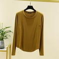 thumbnail image 2 of Haut de Pyjama en Modal pour Femmes 2025 Été T-Shirts à Col Rond Chandails à Manches Longues Coupe Décontractée Vêtement de Nuit Confort Tenue d'Intérieur Ultra Doux Chemise de Nuit Texturée, 2 of 4