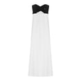 thumbnail image 3 of Robes à Encolure Croisée pour Femmes Sans Manches à Blocs de Couleur Robes Maxi Amples Décontractées de Vacances Longue Robe Blanche, m, 3 of 7