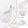 thumbnail image 2 of 2 Pack Strong Magnetic Curtain Tiebacks Upgrade Nordic Simple Style Drape Tie Backs Double Color Weave Rope Knot Decorative Curtain Holdbacks for Home & Office Window Drapery, 2 of 7
