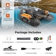 thumbnail image 3 of Goplus Inflatable Fishing Float Tube w/Pump & Storage Pockets & Fish Ruler Gray, 3 of 10