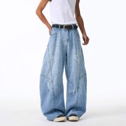 FcBaudy Full Length Pants Men Vintage Outdoors Fashion Solid Casual Pocket Jeans Cargo Pants Men Pants