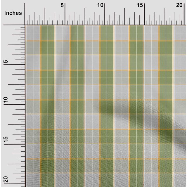 oneOone Georgette Viscose Fabric Madras Check Print Fabric By Yard 42 Inch Wide