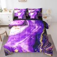 thumbnail image 1 of YST, Abstract Artwork Bedding Set, 7-Piece, Purple Marbling, Full, 1 of 4