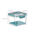 thumbnail image 3 of Ohufall Vacuum Sealed Food Storage Container For Home Kitchen Transparent Water Draining Airtight Jar With Timer Lock For Freshness And Freezing Food Storage Containers With Lids, 3 of 6