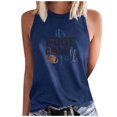 thumbnail image 1 of Birdeem Mode Femme Imprimé Col Rond Ample Sans Manches T-Shirt Chandail Tops, 1 of 12