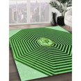 thumbnail image 3 of Ahgly Tapis Rectangulaire Lavable en Machine Intérieur Vert Émeraude Profond, 2 Pieds x 5 Pieds, 3 of 7