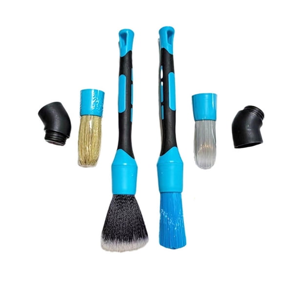 Binwennn Tire Brushes For Details Car Detail Splitting Brush Cleaning Kit Car Care Accessories Emblem Washing Tires Air Vents Soft Cleaning Brush Long Handle Wash Dish Brush Hard Water Shower Mop with