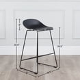 thumbnail image 4 of Escape Contract Grade Plastic & Metal Modern Sled Base Counter Stool (Set of 2), 4 of 4