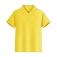 thumbnail image 1 of Sunnyoo Chemise Garçon Préado Unie à Manches Courtes, Polo Boutonné, 1 of 3