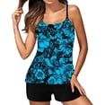 thumbnail image 1 of UPPADA Two Piece Tankini Swimsuits for Women High Waisted 2 Piece Bathing Suits Floral Print Tankini Set Tummy Control Modest Swimwear for Holiday Barhing Suits Multicolor,L, 1 of 3