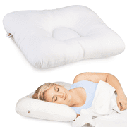 Core Products D-Core Cervical Neck Pillow - Extra Firm Orthopedic Support for Neck Discomfort, Great Gift for Back Sleepers, Dual Neck Rolls, Cervical Alignment, Midsize, Assembled in USA