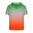 thumbnail image 4 of Besolor Mens Casual Hooded Tops Gradient Drawstring Short Sleeve Shirts Sports ness Pullover Summer Blouse, 4 of 4