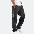 thumbnail image 2 of Men's Cargo Pants Solid Design with Pockets for Versatile Outdoor Wear Comfortable Street Style Work Utility Trousers for Everyday Use, 2 of 8