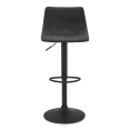 thumbnail image 4 of Bouclair Black Textured Faux Leather & Metal Adjustable Bar Stool, 4 of 10