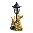 thumbnail image 2 of jinwen Garden Statue Solar Post Lamp Lawn Ornament for Spring Summer Decor Lifelike Rabbit, 2 of 9
