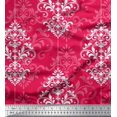 thumbnail image 1 of Soimoi Poly Georgette Fabric Filigree Damask Print Fabric by The Yard 42 Inch Wide, 1 of 3
