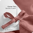 thumbnail image 5 of Bare Home Organic Cotton Duvet Cover Set, 300 Thread Count, Percale Weave, Full/Queen, Dusty Rose, 5 of 5