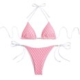 thumbnail image 1 of KIHOUT 2025 Women's Triangle Bikini Floral Printed Bikini Set Two Piece Summer Swimsuit Bathing Suits for Beach Pool Party, 1 of 7