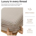 thumbnail image 4 of Maplenight Queen Size Fitted Sheet - Non-Slip, Breathable Cotton & Linen Skin-friendly Fitted Sheet for Mattress Protection Coffee, 4 of 5