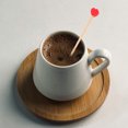 thumbnail image 4 of WASHWEPE 100pcs Coffee Stirrer Sticks Wooden Red Straws For Beverages Mixing, 4 of 8