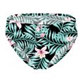 thumbnail image 1 of Kids Girls' Slim Swimming Bottom with Lining UPF50+ Sun Protection Rash Guard Swim Brief Black&Green 10, 1 of 5