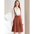 thumbnail image 2 of Unique Bargains Jupe Midi Plissée à Bretelles Rétro pour Femme à Taille Élastique avec Bretelles, 2 of 6