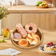 thumbnail image 1 of Imitation Rattan Fruit Plates Hand-woven Japanese Bread Basket Steamed Bun Basket Living Room Home Storage Basket Rattan Tray, 1 of 5