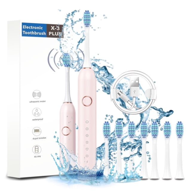 Toothbrush With 8 Brush Heads 6 Cleaning Modes Water Proofing IPX7 Water Proofing Toothbrush Newly