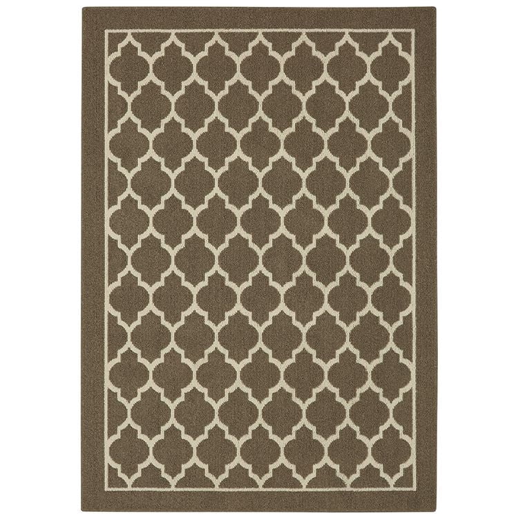 Hometrends Lawson Taupe Polyester Area Rug