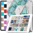 thumbnail image 1 of DuraSafe Cases iPad PRO 11 Inch 2020 2 2021 3 2022 4 Gen [ PRO 11 2nd 3rd 4th ] Shockproof Printed Cover with Clear Transparent Back Shell - Marble Green, 1 of 7
