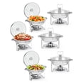 thumbnail image 1 of BeesClover Ensemble de 2 Plats Ronds en Acier Inoxydable de 5 Qt pour Friction, Serveurs de Buffet et Réchauds Alimentaires pour Traiteur, Fêtes, Mariages et Banquets, 1 of 6