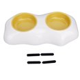 thumbnail image 2 of Cat Bowl, Pet Bowl PP Prevent  Slip Bottom Higher And Wider Base Prevent Spill Comfortable  For Cat Double Bowl, 2 of 8