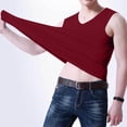 thumbnail image 4 of LOVZFMLL Tank Tops for Men's Pullover Solid Color T-shirt Outdoor Elastic Tight Without Marksr Solid Color V-Neck Tank, 4 of 6