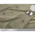 thumbnail image 2 of Soimoi Satin Silk Fabric Leaves & Sacred Geometry Geometric Decor Fabric Printed Yard 42 Inch Wide, 2 of 3