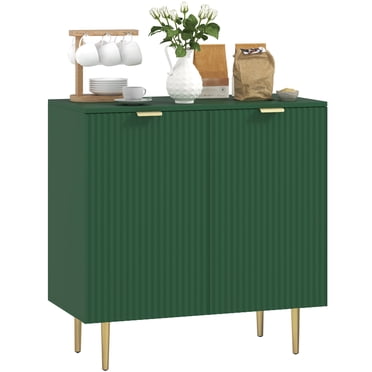 HOMCOM Sideboard Buffet Cabinet with Adjustable Shelves, Green