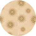 thumbnail image 1 of Ahgly Company Tapis Rond Lavable en Machine Intérieur Transitionnel Blond Doré Or, 3 Pieds Rond, 1 of 7