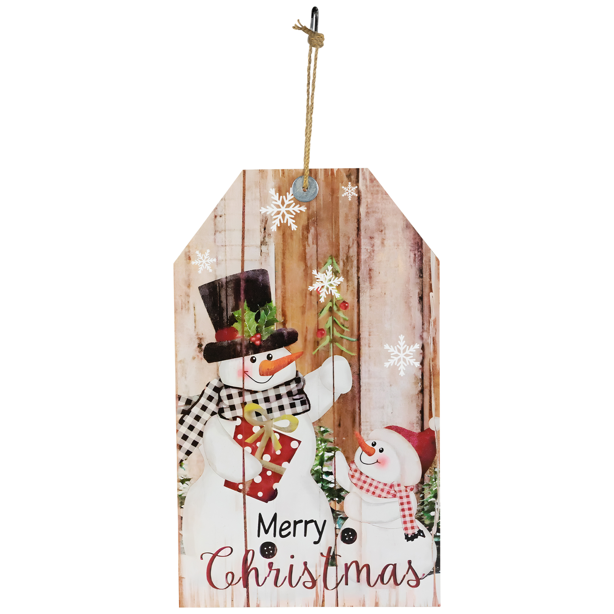 Northlight 19.5" Bonhommes de Neige Joyeux Noël Tag Mur Signe