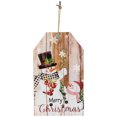 thumbnail image 1 of Northlight 19.5" Bonhommes de Neige Joyeux Noël Tag Mur Signe, 1 of 6
