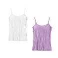 thumbnail image 3 of Timegard Camisoles 2 Pcs pour Femmes avec Soutien-Gorge Intégré Grande Taille Col Rond Respirantes Confortables Extensibles, 3 of 3