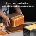thumbnail image 4 of pitrice Loaf Pan Bakeware Mold Molds Cover Rectangular Baking Non-sticky Coating Heighten Thicken Pans Holder for Bread Cake Pastry 230g Gold with Lid, 4 of 8