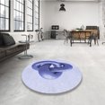 thumbnail image 4 of Ahgly Company Tapis d'Intérieur Lavables en Machine, Circulaires, Bleus Célestes de Transition, Ronds de 7 Pi, 4 of 7