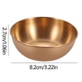 thumbnail image 2 of Dvkptbk Bowls 金色小吃蘸酱碟创意不锈钢调味碟蘸料碟酱油碟寿司蘸碗 Kitchen Gadgets on Clearance, 2 of 2