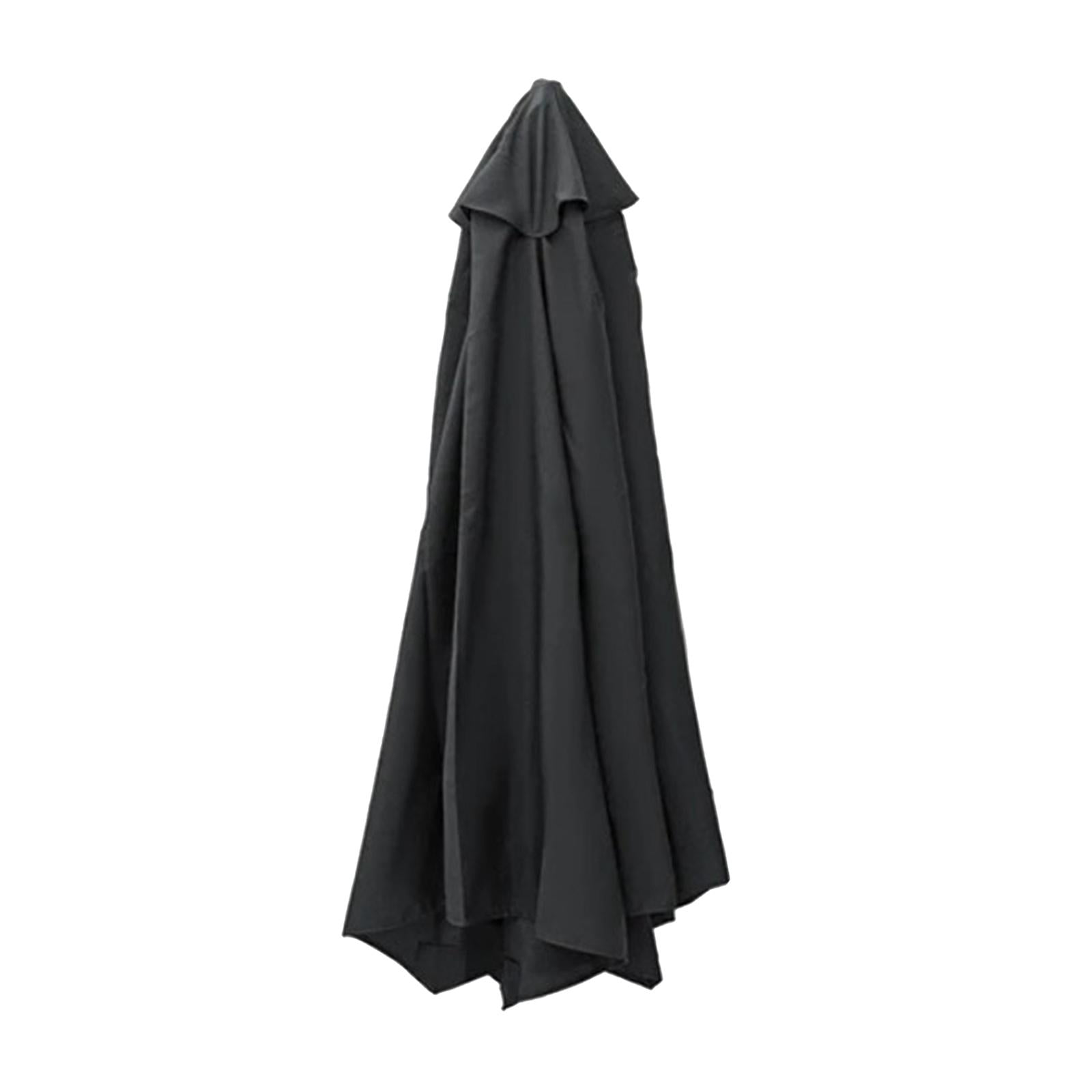 Waterproof Fabric Parasol Durable Outdo Umbrella Covers 3 meter 8 Rib Black