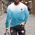 thumbnail image 1 of RXIRUCGD T-Shirt à Col Rond pour Hommes, Décontracté, Mode, Imprimé, Manches Courtes, Chandail, Bleu Pâle, Taille : M, 1 of 5